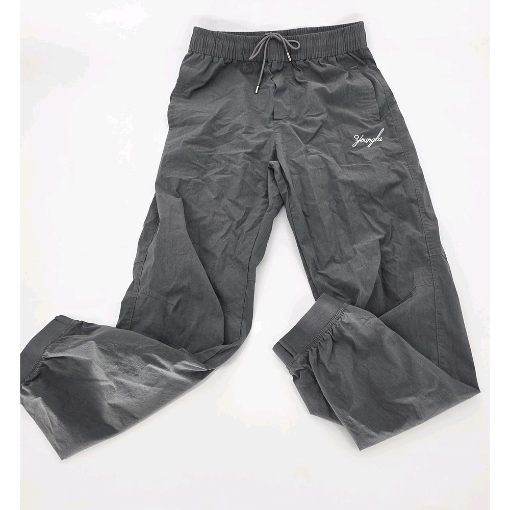 Youngla Airwave Joggers 2963 Gray Sweats Men Medium Cuffed Pants YLA Elastic